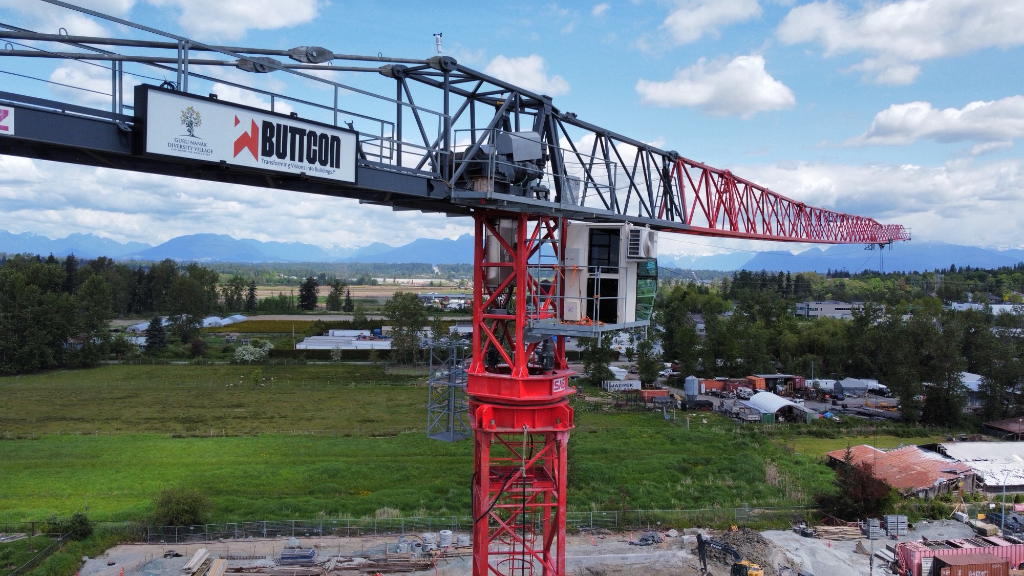 Crane on Construction Site